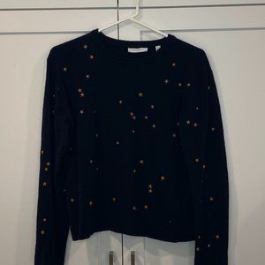 Equipment Femme Nartelle Sweater Black/GoldSize Medium